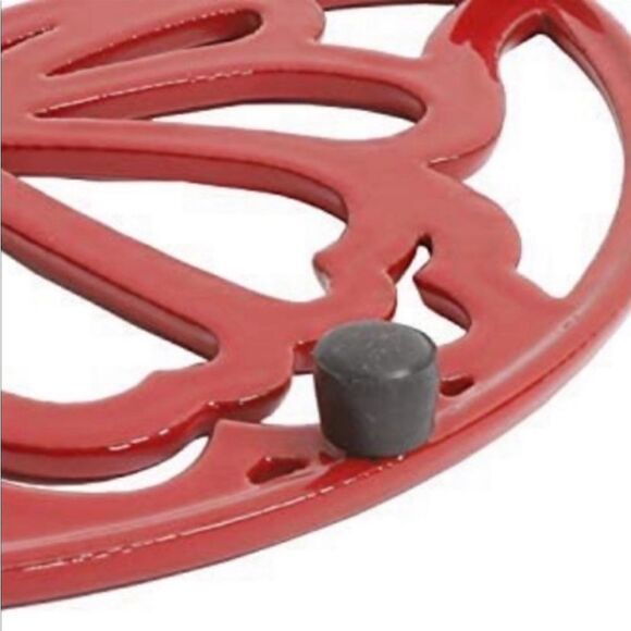Rare- The Pioneer Woman Red timeless beauty Butterfly Cast Iron Trivet - Picture 4 of 5